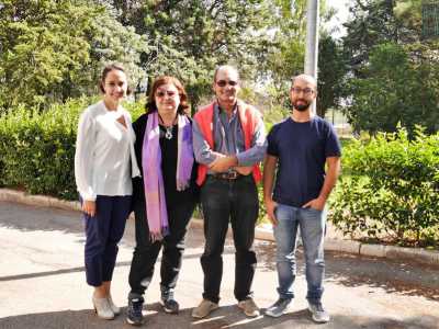 I responsabili della struttura: la funzionaria Grazia Nardelli, la dirigente Maria Carmela Sinisi e il direttore sanitario Antonio Camarda, accompagnato dal veterinario Roberto Lombardi